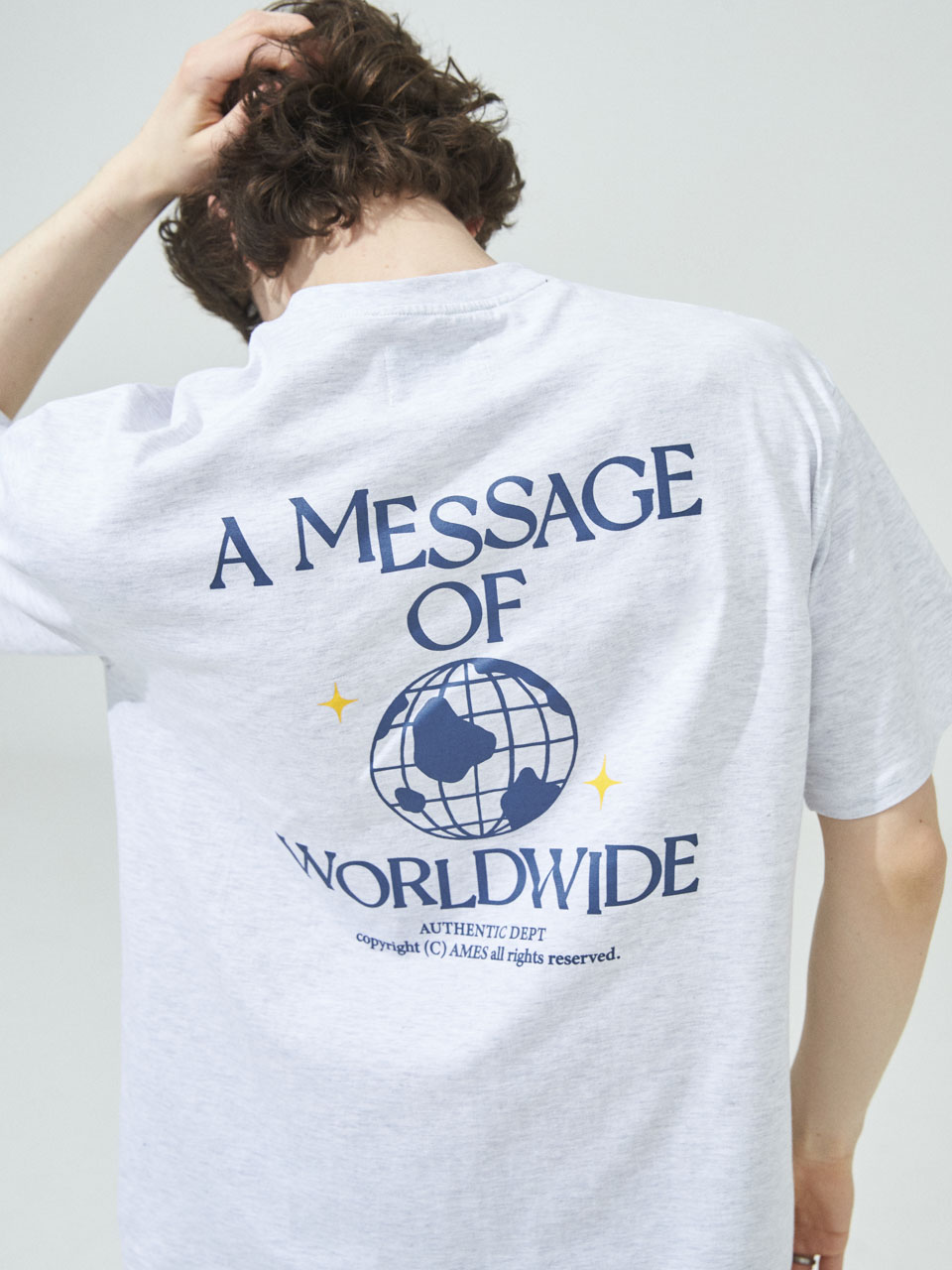 A MESSAGE OF WORLDWIDE T-SHIRT_GY(22SPTP06)
